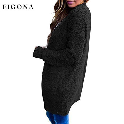 Women's Long Sleeve Soft Chunky Knit Sweater Coat __stock:500 Jackets & Coats refund_fee:1200