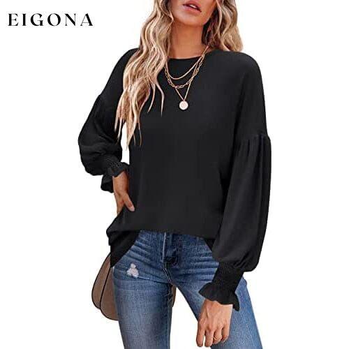 Women's Long Sleeve Top Black __stock:200 clothes refund_fee:1200 tops