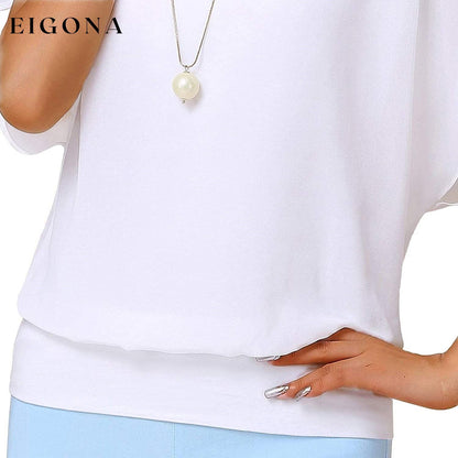 Women's Loose Casual Short Sleeve Chiffon Top T-Shirt Blouse __stock:200 clothes refund_fee:800 tops