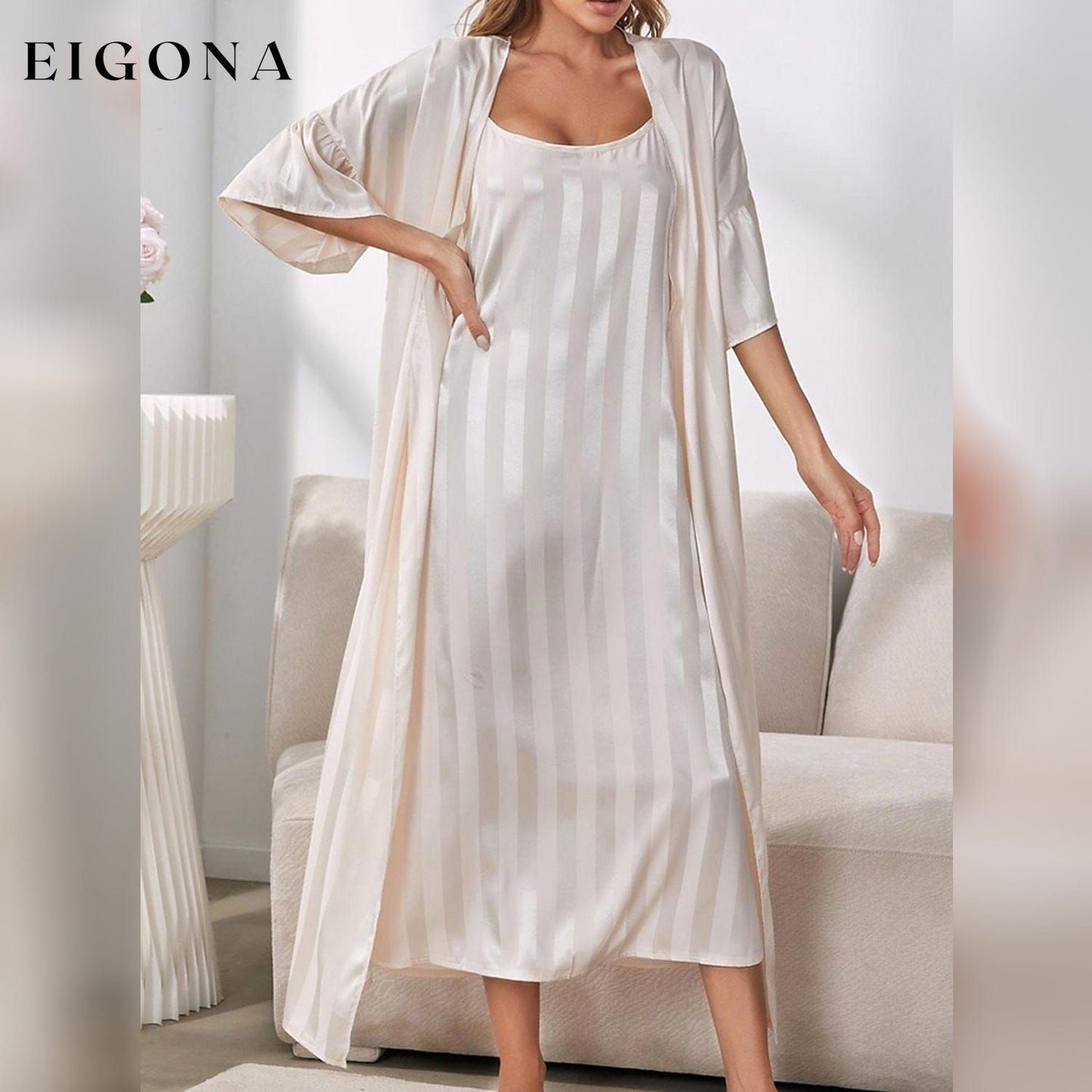 Women's Pajamas Bathrobe Robes Nightgown Beige __stock:200 casual dresses clothes dresses refund_fee:1200