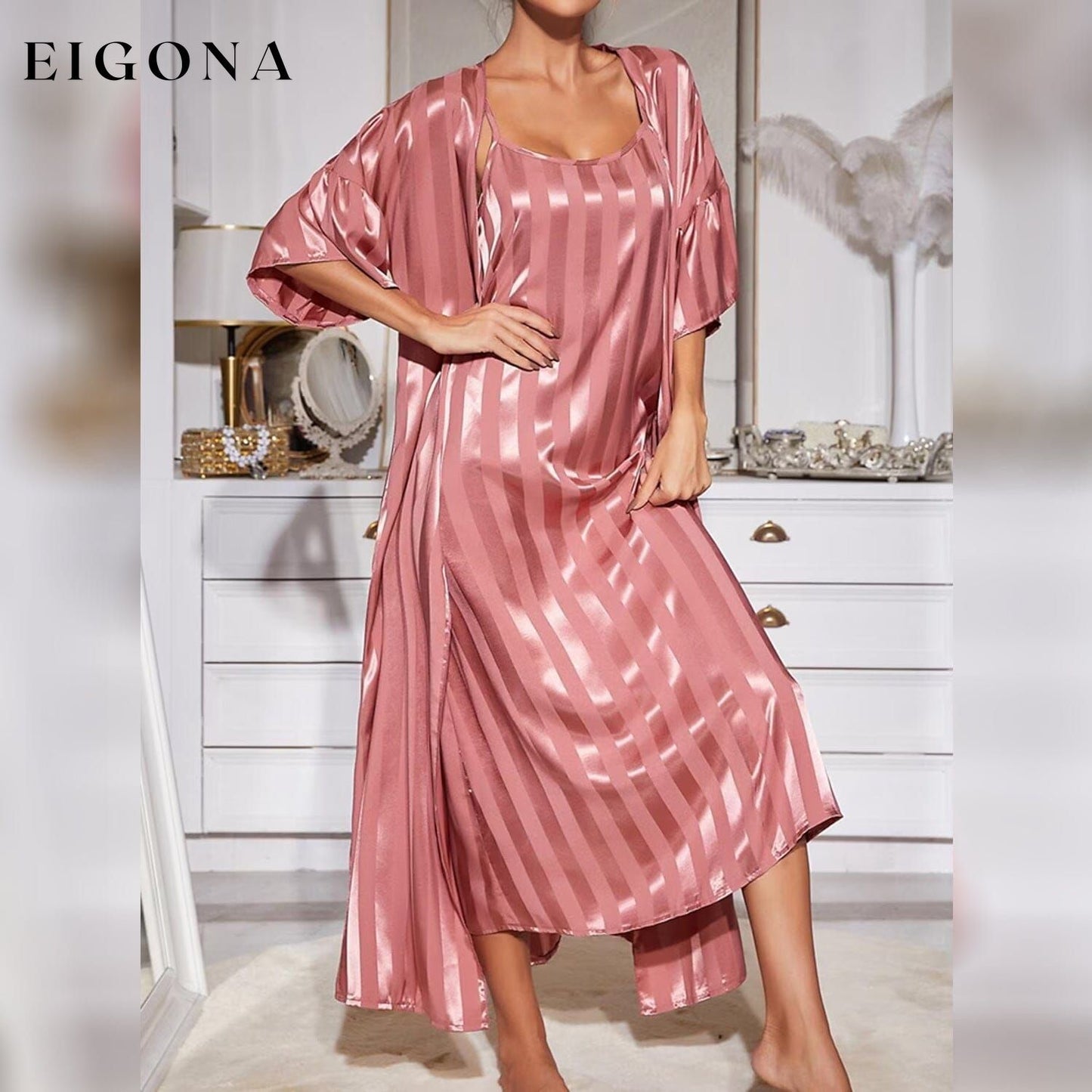 Women's Pajamas Bathrobe Robes Nightgown Pink __stock:200 casual dresses clothes dresses refund_fee:1200