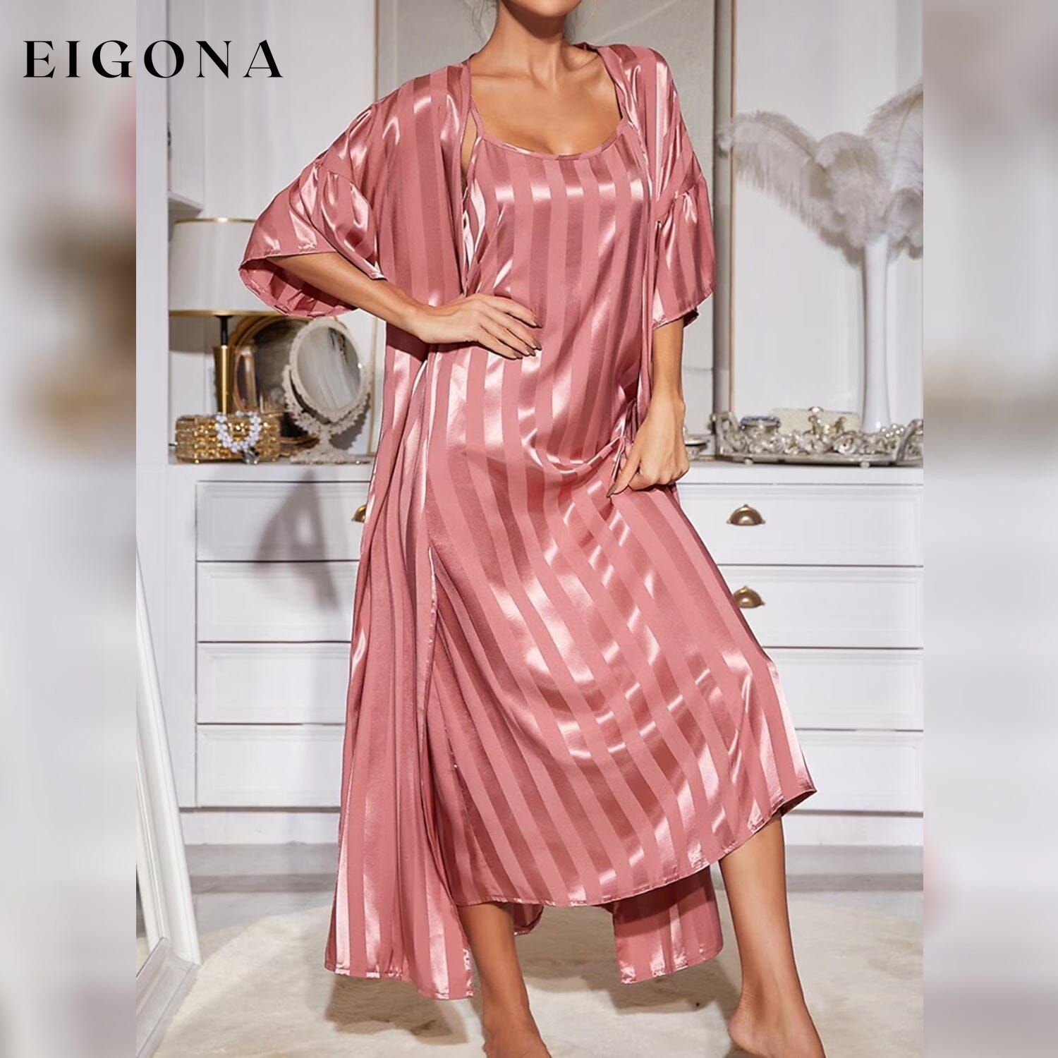 Women's Pajamas Bathrobe Robes Nightgown Pink __stock:200 casual dresses clothes dresses refund_fee:1200