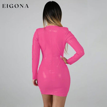 Women's Party Bodycon Long Sleeve Mini Dress __stock:200 casual dresses clothes dresses refund_fee:1200