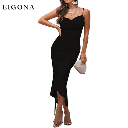 Women's Satin Spaghetti Strap Dress __stock:200 casual dresses clothes dresses refund_fee:1200