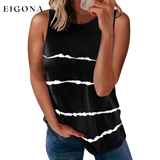 Women's Scoop Neck Tank Tops Knit Shirts Black __stock:200 clothes refund_fee:800 tops
