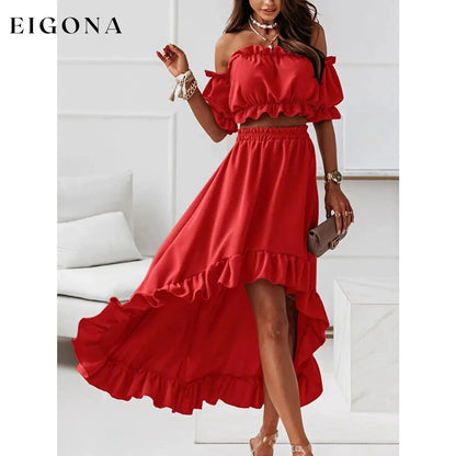 Women's Sexy Boho Solid Color Casual Dress Two Piece __stock:200 casual dresses clothes dresses refund_fee:1200