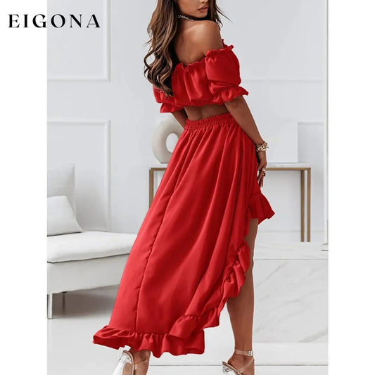 Women's Sexy Boho Solid Color Casual Dress Two Piece __stock:200 casual dresses clothes dresses refund_fee:1200