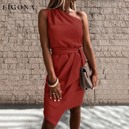 Women's Short Elegant Casual Dress Red __stock:200 casual dresses clothes dresses refund_fee:1200