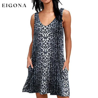 Women's Summer Casual T-Shirt Dress Snow Leopard Print __stock:200 casual dresses clothes dresses refund_fee:1200