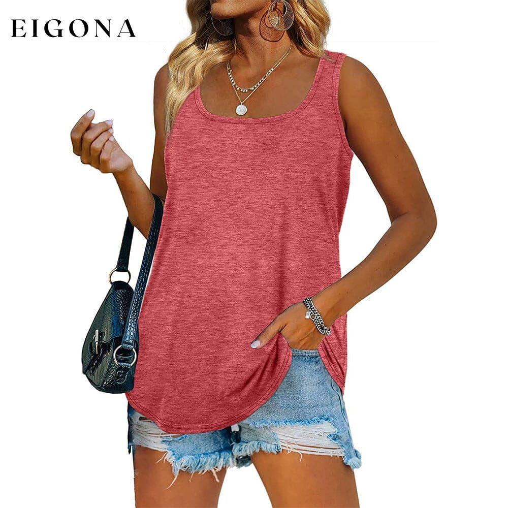 Women's Tank Top Casual Basic Square Neck Pink __stock:200 clothes refund_fee:1200 tops