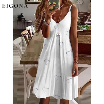 Women's V-Neck Casual Sling Dress Love __stock:200 casual dresses clothes dresses refund_fee:800