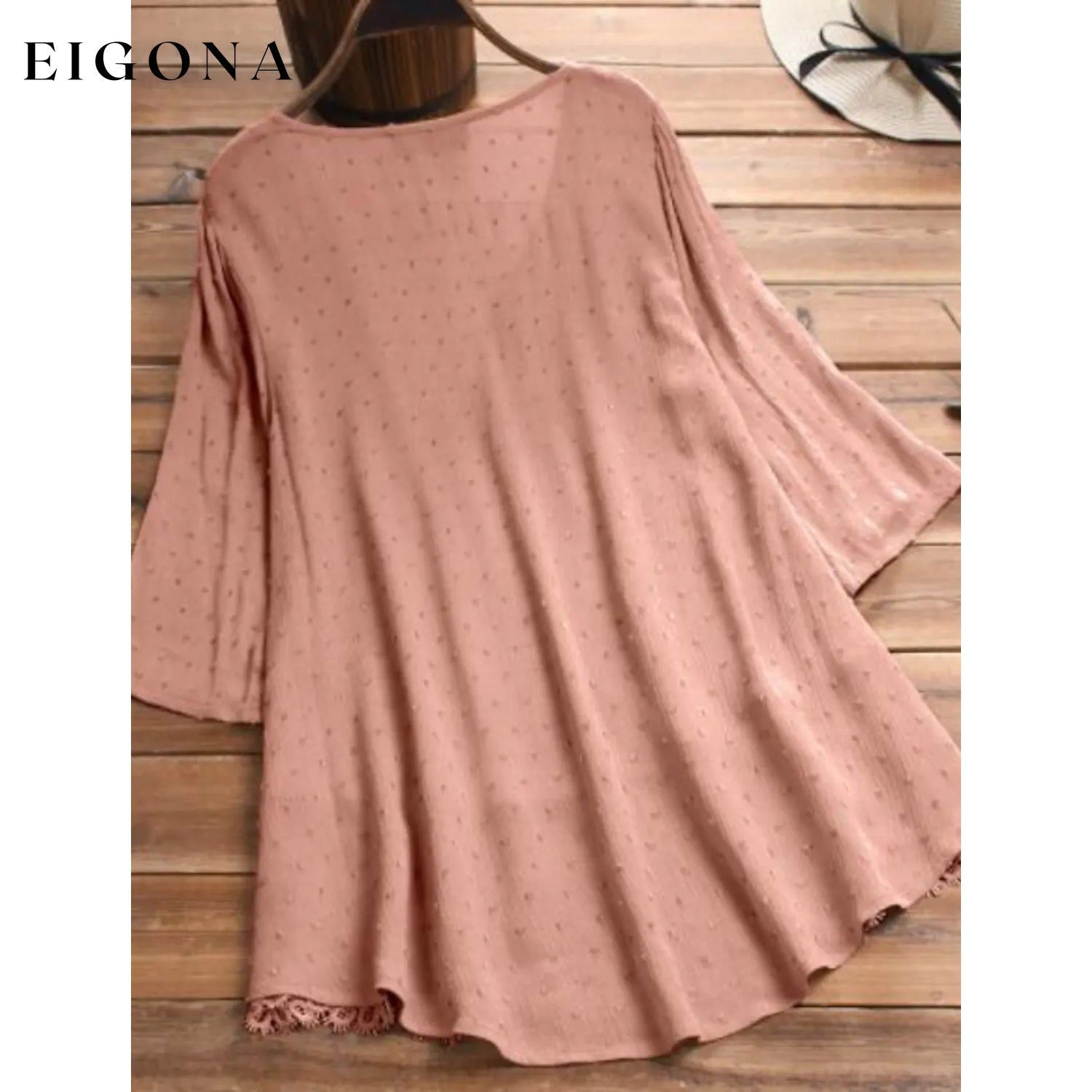 Women's V-Neck Floral Lace Top __stock:200 clothes refund_fee:1200 tops